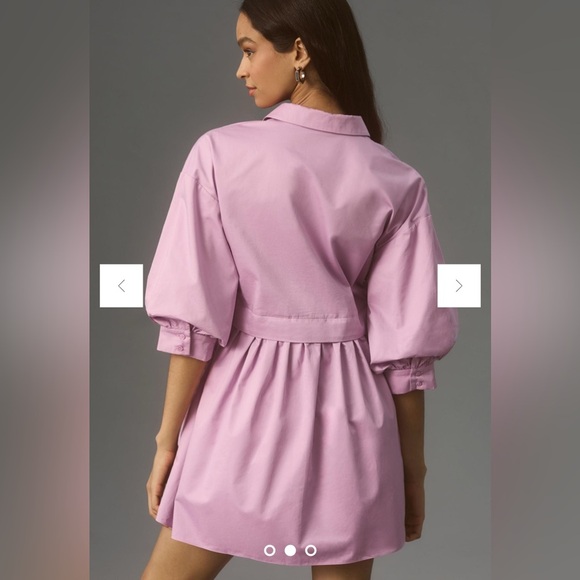 English factory mini puff sleeve dress lilac size S NWT - Picture 4 of 5